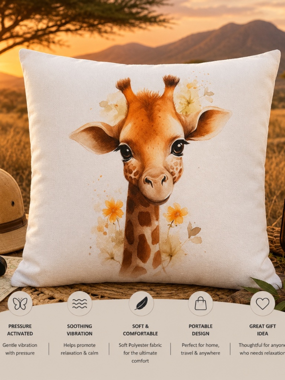 Giraffe #2 Pressure Activated Massage Pillow
